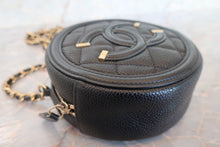 画像をギャラリービューアに読み込む, CHANEL/シャネル ココマークラウンドチェーンショルダーバッグ キャビアスキン ブラック/ゴールド金具 ショルダーバッグ 700110031
