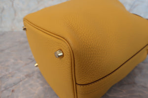 HERMES／エルメス ピコタンロックＰＭ トリヨンクレマンス ジョーヌアンブル Y刻印 ハンドバッグ 700090184