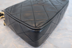 CHANEL/シャネル マトラッセフリンジチェーンショルダーバッグ ラムスキン ブラック/ゴールド金具 ショルダーバッグ 700070162