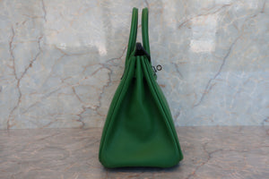 HERMES BIRKIN 25 Epsom leather  Vert benghal □N Engraving Hand bag 700050279