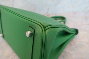 HERMES BIRKIN 25 Epsom leather  Vert benghal □N Engraving Hand bag 700050279