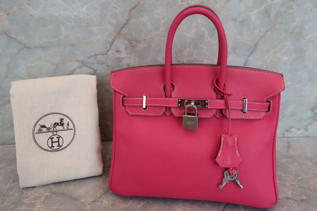 HERMES／エルメス キャンディバーキン25 ヴォーエプソン ローズティリアン/ルビー □O刻印 ハンドバッグ 700070073