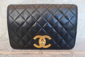 CHANEL/シャネル マトラッセチェーンショルダーバッグ ラムスキン ブラック/ゴールド金具 ショルダーバッグ 600090242