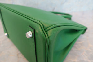 HERMES BIRKIN 25 Epsom leather  Vert benghal □N Engraving Hand bag 700050279