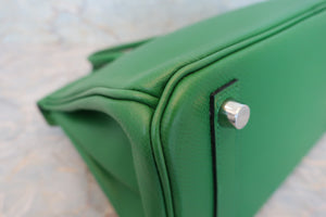 HERMES BIRKIN 25 Epsom leather  Vert benghal □N Engraving Hand bag 700050279
