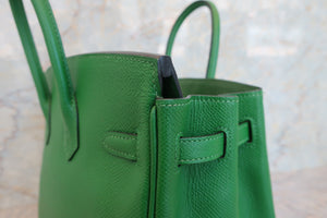 HERMES BIRKIN 25 Epsom leather  Vert benghal □N Engraving Hand bag 700050279