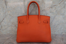 將圖片載入圖庫檢視器 HERMES／エルメス バーキン30 トゴ オレンジ □O刻印 ハンドバッグ 700060073
