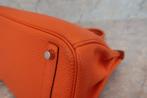 HERMES／エルメス バーキン30 トゴ オレンジ □O刻印 ハンドバッグ 700060073