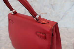 HERMES／エルメス ケリー25 ヴォーエプソン ルージュ □L刻印 ショルダーバッグ 700080125