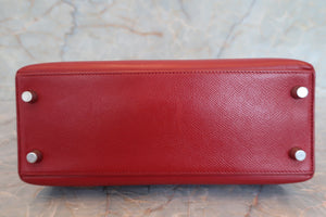 HERMES／エルメス ケリー25 ヴォーエプソン ルージュ □L刻印 ショルダーバッグ 700080125