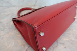 HERMES／エルメス ケリー25 ヴォーエプソン ルージュ □L刻印 ショルダーバッグ 700080125
