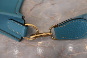 HERMES EVELYNE1 GM Togo leather Blue jean □D刻印 Shoulder bag 600050182