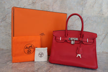 将图片加载到图库查看器，HERMES BIRKIN 30 Clemence leather Rouge casaque □P刻印 Hand bag 700010013
