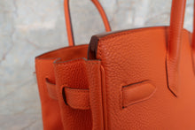 將圖片載入圖庫檢視器 HERMES／エルメス バーキン30 トゴ オレンジ □O刻印 ハンドバッグ 700060073
