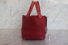 将图片加载到图库查看器，HERMES PICOTIN LOCK TOUCH PM Clemence leather/Swift leather Rouge H/Brique □R刻印 Hand bag 800010138
