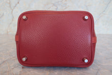 将图片加载到图库查看器，HERMES PICOTIN LOCK TOUCH PM Clemence leather/Swift leather Rouge H/Brique □R刻印 Hand bag 800010138
