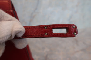 HERMES／エルメス ケリー25 ヴォーエプソン ルージュ □L刻印 ショルダーバッグ 700080125