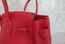 将图片加载到图库查看器，HERMES BIRKIN 30 Clemence leather Rouge casaque □P刻印 Hand bag 700010013
