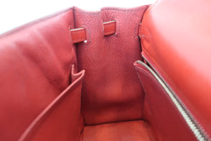 HERMES／エルメス ケリー25 ヴォーエプソン ルージュ □L刻印 ショルダーバッグ 700080125