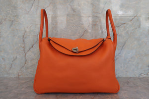 HERMES LINDY 34 Clemence leather Orange □L刻印 Shoulder bag 700060003