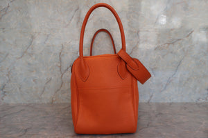 HERMES LINDY 34 Clemence leather Orange □L刻印 Shoulder bag 700060003