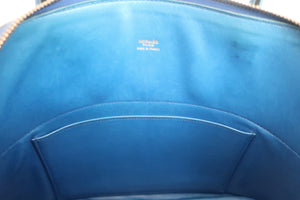 HERMES／BOLIDE 31 Fjord leather Blue royal □E刻印 Shoulder bag 600040223