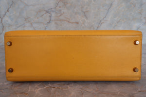 HERMES／エルメス ケリー32 クシュベル ジョーヌ 〇W刻印 ショルダーバッグ 700080175