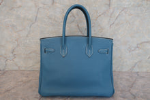 Load image into Gallery viewer, HERMES BIRKIN 30 Togo leather Blue jean  □H Engraving Hand bag 600120297
