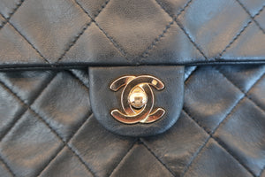 CHANEL Mini Matelasse single flap chain shoulder bag Lambskin Black/Gold hadware Shoulder bag 600070112