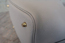 Load image into Gallery viewer, HERMES PICOTIN LOCK MM Clemence leather Blue pale Z Engraving Hand bag 800010065
