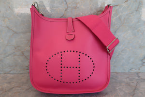 HERMES EVELYNE 3PM Epsom leather Rose tyrien □O刻印 Shoulder bag 700070170