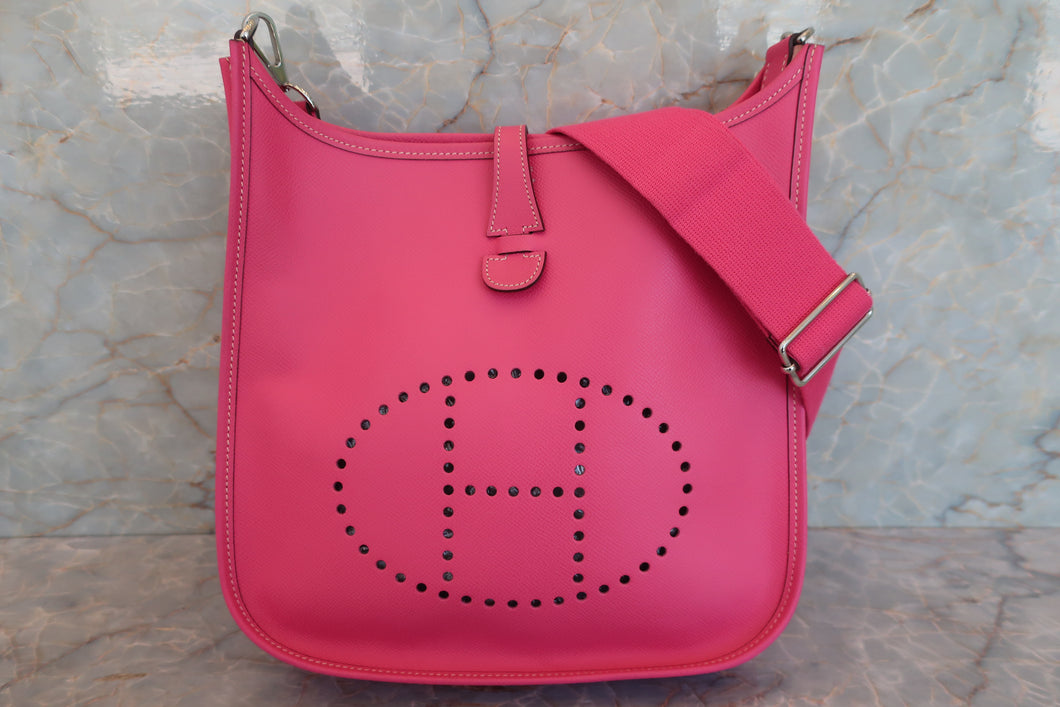 HERMES EVELYNE 3PM Epsom leather Rose tyrien □O刻印 Shoulder bag 700070170
