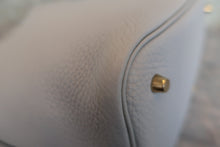 Load image into Gallery viewer, HERMES PICOTIN LOCK MM Clemence leather Blue pale Z Engraving Hand bag 800010065
