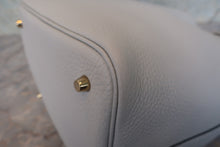 Load image into Gallery viewer, HERMES PICOTIN LOCK MM Clemence leather Blue pale Z Engraving Hand bag 800010065
