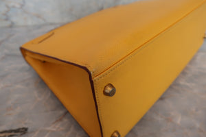 HERMES／エルメス ケリー32 クシュベル ジョーヌ 〇W刻印 ショルダーバッグ 700080175