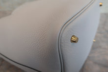 Load image into Gallery viewer, HERMES PICOTIN LOCK MM Clemence leather Blue pale Z Engraving Hand bag 800010065
