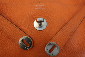 HERMES LINDY 34 Clemence leather Orange □L刻印 Shoulder bag 700060003