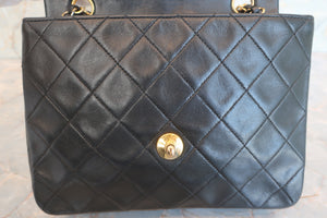 CHANEL/香奈儿 迷你CF 单盖 链条包 羊皮 Black/Gold hadware(黑色/金色金属) 肩背包 600070112