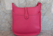 将图片加载到图库查看器，HERMES EVELYNE 3PM Epsom leather Rose tyrien □O刻印 Shoulder bag 700070170
