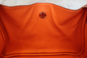 HERMES LINDY 34 Clemence leather Orange □L刻印 Shoulder bag 700060003