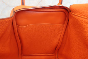 HERMES LINDY 34 Clemence leather Orange □L刻印 Shoulder bag 700060003
