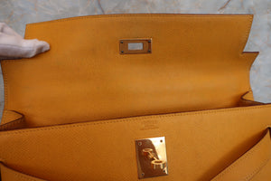 HERMES／エルメス ケリー32 クシュベル ジョーヌ 〇W刻印 ショルダーバッグ 700080175