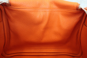 HERMES LINDY 34 Clemence leather Orange □L刻印 Shoulder bag 700060003