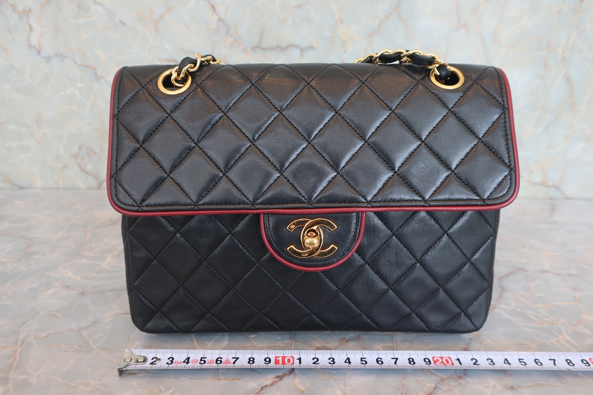 CHANEL/シャネル マトラッセバイカラーチェーンショルダーバッグ