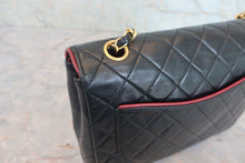 将图片加载到图库查看器，CHANEL/香奈儿 CF 拼色 链条 肩背包 羊皮 Black/Red/Gold hadware(黑色/红色/金色金属) 肩背包 800040047
