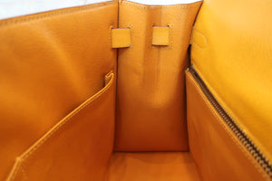HERMES／エルメス ケリー32 クシュベル ジョーヌ 〇W刻印 ショルダーバッグ 700080175