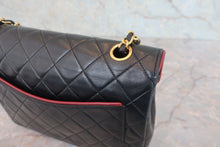 将图片加载到图库查看器，CHANEL/香奈儿 CF 拼色 链条 肩背包 羊皮 Black/Red/Gold hadware(黑色/红色/金色金属) 肩背包 800040047

