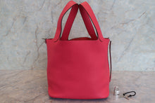 将图片加载到图库查看器，HERMES PICOTIN LOCK MM Clemence leather Rose extreme  D刻印 Hand bag 8000101664
