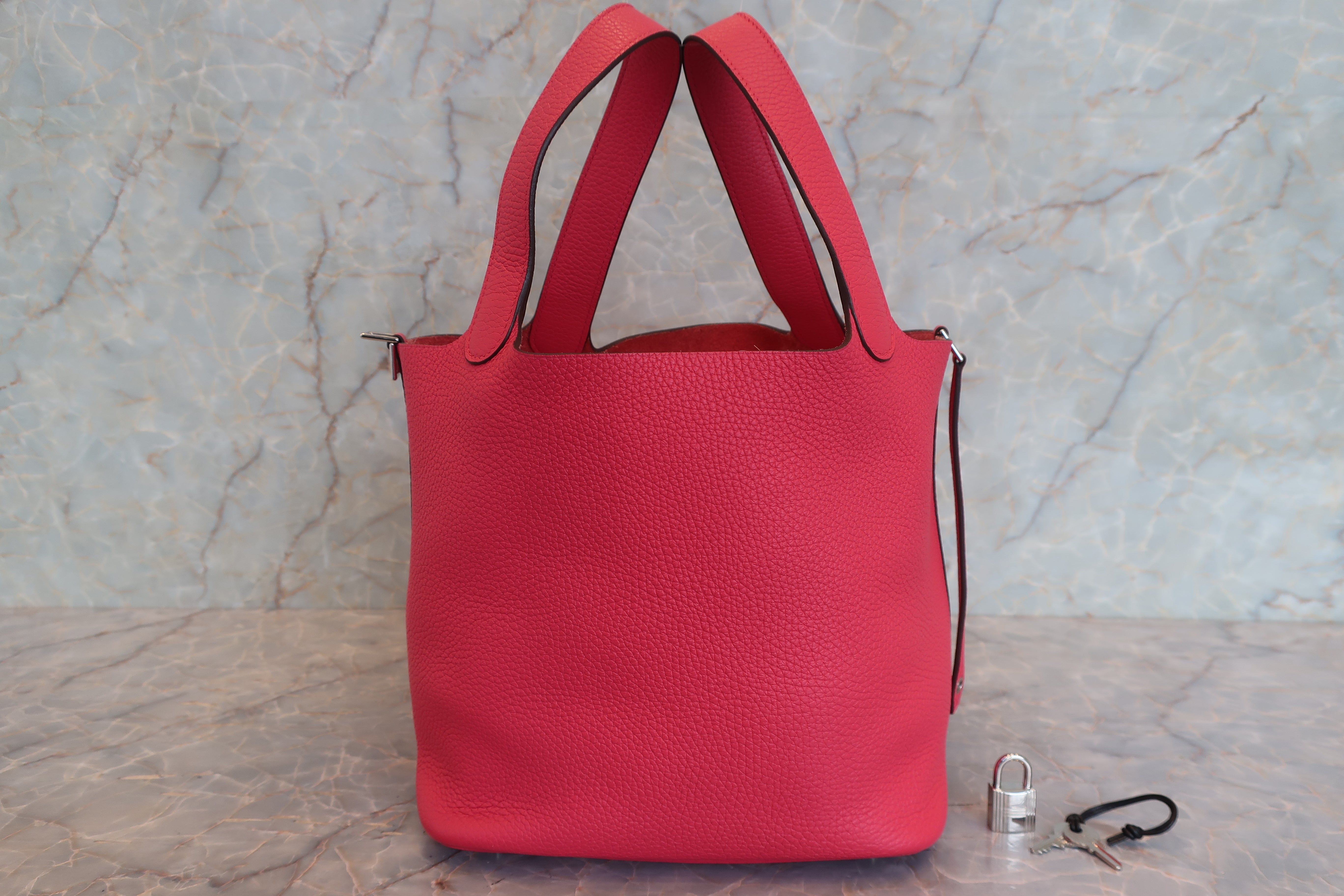 HERMES／エルメス ピコタンロックMM トリヨンクレマンス ローズ