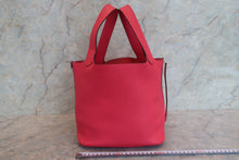 将图片加载到图库查看器，HERMES PICOTIN LOCK MM Clemence leather Rose extreme  D刻印 Hand bag 8000101664
